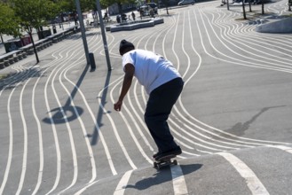 The Nørrebro district in Copenhagen, lively, multicultural and student neighbourhood, Superkilen