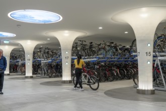 New bicycle car park at Amsterdam Central station, Stationsplein, space for around 7000 bicycles,