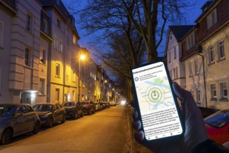 Symbolic image residential burglary, burglary radar app, MehrWetter app, shows the burglaries in