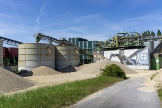 Holemans Ellerdonk gravel works, near Wesel, gravel quarrying, gravel extraction, North