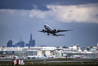 China Southern, Boeing 777 Cargo, takes off at Frankfurt am Main Airport, FRA, Hesse, Germany,