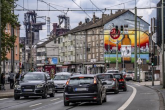 Friedrich-Ebert-Straße in Duisburg-Beeck, near the König brewery, view to the north of the