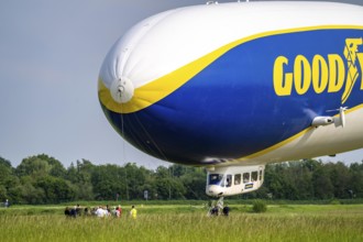 The Zeppelin NT, newly stationed at Essen/Mülheim Airport, undertakes sightseeing flights over the