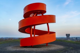 Sculpture Haldenzeichen, observation tower, Humbert spoil tip, part of the Lippepark in Hamm, 5