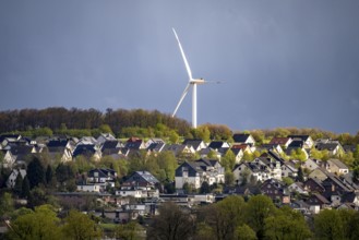 View over Breckerfeld, in the south-east of the Ruhr area, part of the Ennepe-Ruhr district, wind