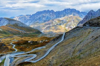 France, region Provence-Alpes-Côte d'Azur, Savoier Alps, Departement Savoie, road to pass Col du