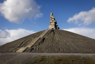 Gelsenkirchen, North Rhine-Westphalia, Germany - Rheinelbe spoil tip with artwork Himmelstreppe