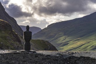 Slate sculpture of Honister Slate Mine and the Honister Pass in the Lake District, England, Great