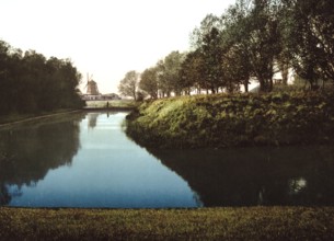 View of Kungsparken, Malmö, Sweden, View from 1885, Historical, digitally restored reproduction