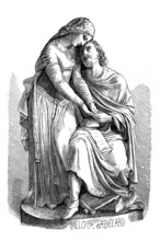 Heloise and Abälard, Petrus, Abälard and Héloïse or The Writer and the Man, by Ludwig Feuerbach,