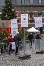 Christmas market Düsseldorf, Old Town, market square at the town hall, access only according to 2G