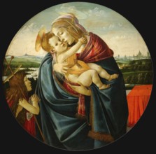 Virgin and Child with Saint John the Baptist, Painting by Sandro Botticelli (1 March 1445, 1510),