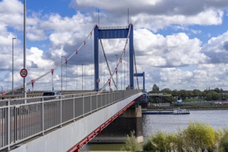 The Friedrich Ebert Bridge over the Rhine between Ruhort and Homberg, Duisburg, North