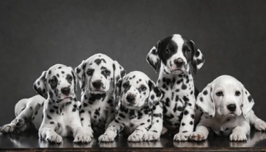 Pets, Dog, Dalmatian, Puppies, AI-generated, AI generated