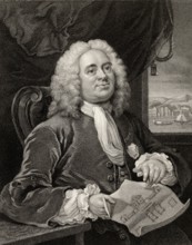 Daniel Lock 1681 to 1754 Architect and Governor of the Foundling Hospital London Engraved by B Holl