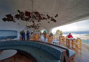 Mirador del Río viewpoint designed by the artist César Manrique, interior view, Lanzarote, Canary