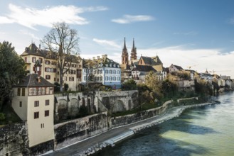 Old Town Grossbasel and Basel Minster, Basel, Canton of Basel-Stadt, Switzerland, Europe