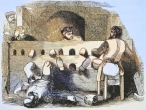 Prisoners pilloried in England around 1840. From The National and Domestic History of England by