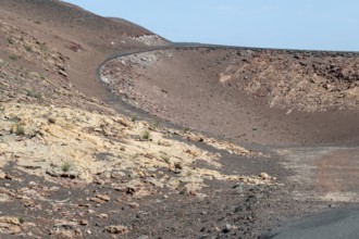 Volcanic landscape, Timanfaya National Park, Lanzarote, Canary Islands, Spain, Europe