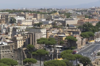 View from Monumento Vittorio Emanuele II, Piazza Venezia, Rome, Italy, Europe