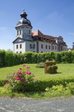 Baroque church, baroque castle church of St Trinitatis at Christiansburg Castle, castle park,