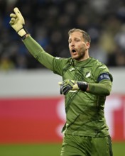 Goalkeeper Oliver Baumann TSG 1899 Hoffenheim (01) Gesture Gesture Europa League, PreZero Arena,