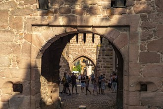 The upper gate of La Porte Haute in Riquewihr, Alsace, France, Europe