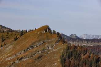 View from the Windkogel to the Wieslerhorn, Postalm, Osterhorn group, Salzkammergut, Salzburg