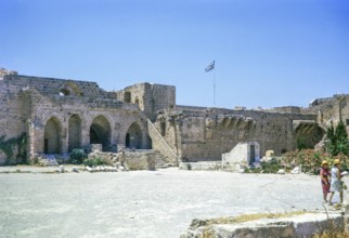 Medieval castle at Kyrenia or Girne, Northern Cyprus, Europe 1973 16th-century castle built by the