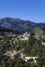 Mountain village of Lakkoi with Agios Antonios church, Crete, Greece, Europe