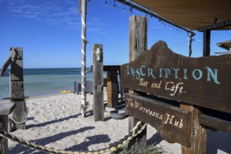 Inscription Bar, the only bar on Dirk Hartog Island, named after the Dutch navigator of the same