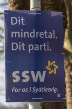 The South Schleswig Voters' Association SSW also advertises in Danish on its posters in