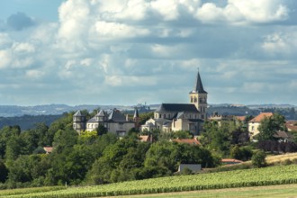 Augnat village in the Limagne plain, Puy de Dome, Auvergne-Rhone-Alpes, France, Europe