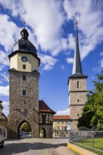 Riedtor and Jacobsturm, Arnstadt, Thuringia, Germany, Europe