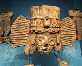 Brazier depicting Tlaloc, god of rain, archaeological site and museum of Templo Mayor, Mexico City,