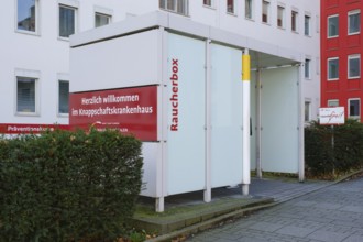 Smoking box at Knappschaftskrankenhaus, Knappschaft Kliniken, Klinikum Westfalen, Dortmund, Ruhr