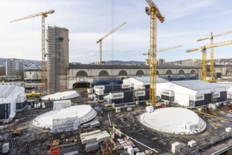 Stuttgart21 construction site. 27 light eyes will illuminate the new underground through station.