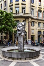 Fountain on Viale XX Settembre, Trieste, harbour city on the Adriatic, Friuli, Italy, Trieste,