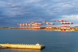 Container Port and Terminal, Barcelona, Spain, Europe