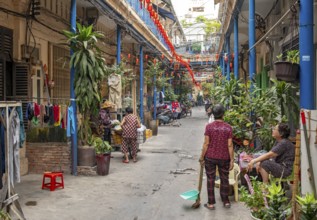 Hao Si Phuong Alley, Saigon Chinatown, Cho Lon, Ho Chi Minh City, Vietnam, Asia