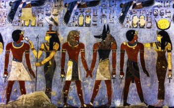 Reproductions from the tomb of Ramses II's father, Seti I, from the exhibition: Ramses the Great