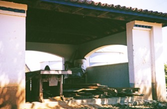 Oil storage and carpentry workshop, Fazenda Sant' Anna, Campinas, Brazil, South America 1962, South