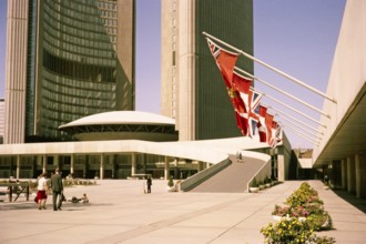 City Hall oder New City Hall, Gebäude der Stadtverwaltung, Toronto, Ontario, Kanada, Foto 1967