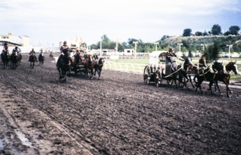 Calgary Exhibition and Stampede, Canada in the late 1970s or early 1980s Chuckwagon Race