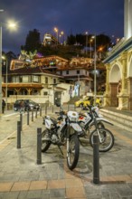 Parked motorcycles at the Turin viewpoint, Cuenca, Ecuador, South America