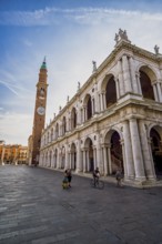 Torre Bissara and Basilica Palladiana, Piazza dei Signori, Vicenza, Veneto, Italy, Europe