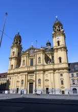 Odeonsplatz with Theatine Church, Old Town, Munich, Upper Bavaria, Bavaria, Germany, Europe