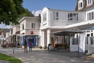 Kurhaushotel in the Königstraße pedestrian zone, Wyk, Föhr, North Sea island, North Frisia,