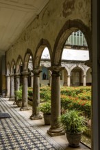 Inner courtyard of historic church with arches and columns in Recife, Pernambuco, Brazil, Recife,