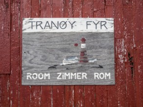 Signpost room for rent, Tranoy lighthouse, located in Hamarøy municipality south of Narvik,